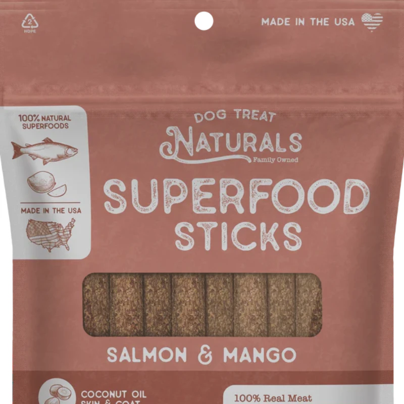 Dog Treat Naturals Salmon & Mango Superfood Sticks 10oz